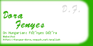 dora fenyes business card